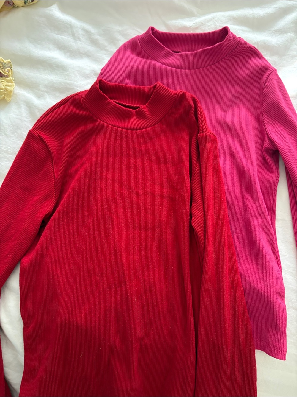 Abercrombie kids Ribbed Mock Neck Sweater - Red & Pink
